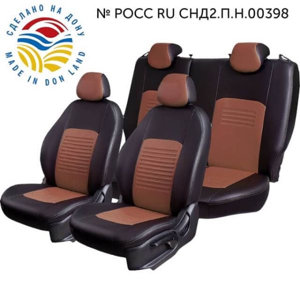 Чехлы Экокожа Турин Классик на Renault Dokker 40/60 (2012+)